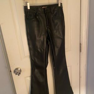 Leather wide leg pants size 25